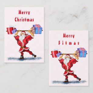 Pequeña Tarjeta de Navidad Divertida Santa Fisicoculturist