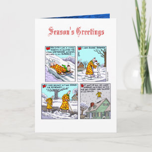Pequeña tarjeta de Navidad enérgica