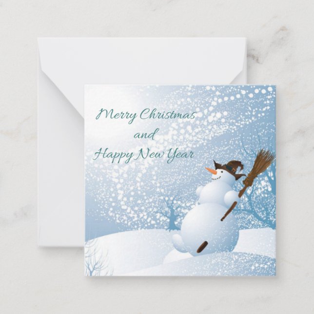 Pequeña Tarjeta de Navidad Feliz (Anverso)