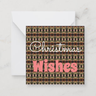 Pequeña Tarjeta de Navidad miniatura en coral