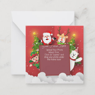 Pequeña Tarjeta de Navidad personalizada linda