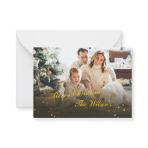 Tarjeta de Navidad Personalizada para Familias – T