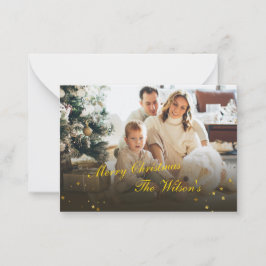 Pequeña Tarjeta de Navidad Personalizada para Familias – T