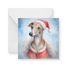 Tarjeta de Navidad Whippet - Fiesta Navideña