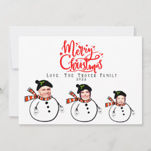 Pequeña Tarjeta de Navidades de fotos de familiares de env