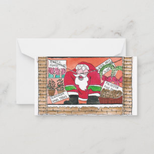 Pequeña Tarjeta de navidades de santa divertida de ziggy 2
