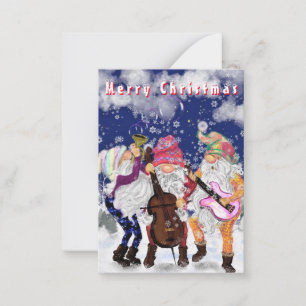 Pequeña Tarjeta de Navidades divertidos de banda de música