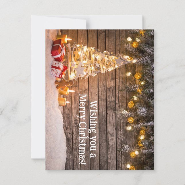 Pequeña Tarjeta de Navidades personalizados (Anverso)