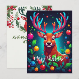 Pequeña Tarjeta de Navidades "Reindeer y Baudibles"
