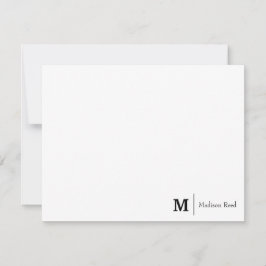 Pequeña Tarjeta de Negocios con Monograma Simple 