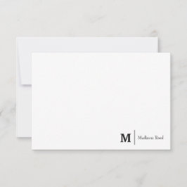 Pequeña Tarjeta de Negocios con Monograma Simple