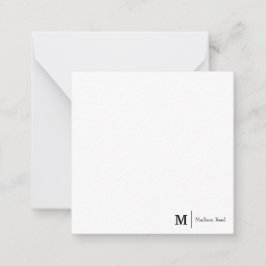 Pequeña Tarjeta de Negocios con Monograma Simple