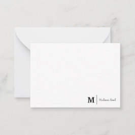 Pequeña Tarjeta de Negocios con Monograma Simple