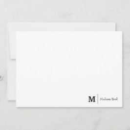 Pequeña Tarjeta de Negocios con Monograma Simple 