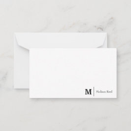 Pequeña Tarjeta de Negocios con Monograma Simple 