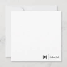 Tarjeta de Negocios con Monograma Simple