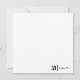 Pequeña Tarjeta de Negocios con Monograma Simple 