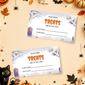 Pequeña Tarjeta de nombre de Halloween Cuántos dulces hay