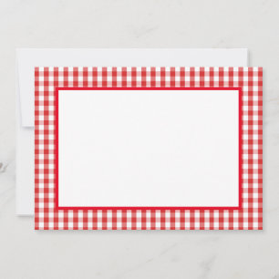 Pequeña Tarjeta de nota- Placa roja y blanca