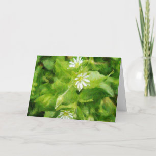 Pequeña tarjeta de notas para artistas de flores s