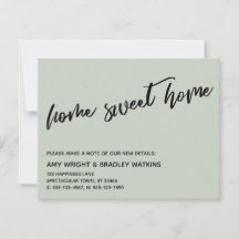 Tarjeta de Nueva Dirección Casual Hogar Dulce Hoga