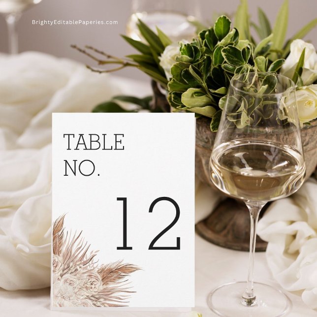 Pequeña Tarjeta de número de tabla de Boda moderno Rustic  (Personalize Your Reception with Rustic Table Numbers)