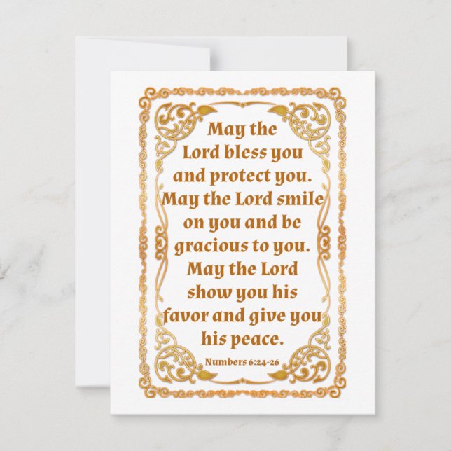 Pequeña Tarjeta de números 6:24-26 (Anverso)