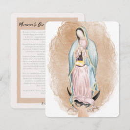 Pequeña Tarjeta de Oración de Nuestra Señora de Guadalupe 