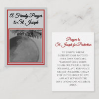 Tarjeta de oración familiar a San José