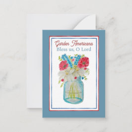 Pequeña Tarjeta de oración Garden Americana Bendícenos Oh 