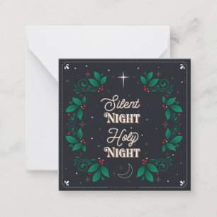 Pequeña Tarjeta de Papelería Noche de Paz, Noche Santa