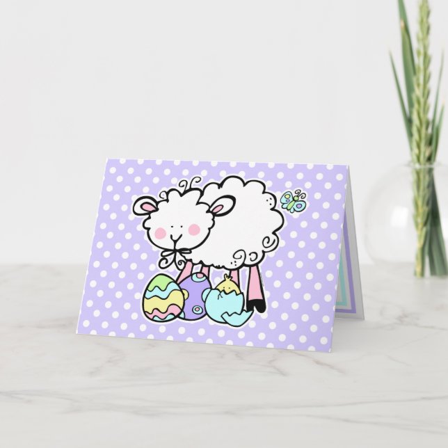 Pequeña tarjeta de pascua del cordero (Anverso)