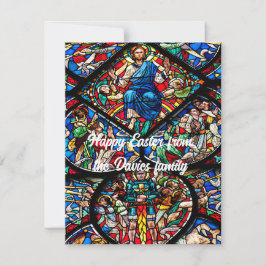 Pequeña Tarjeta de pascua feliz de vidrio contenido con te