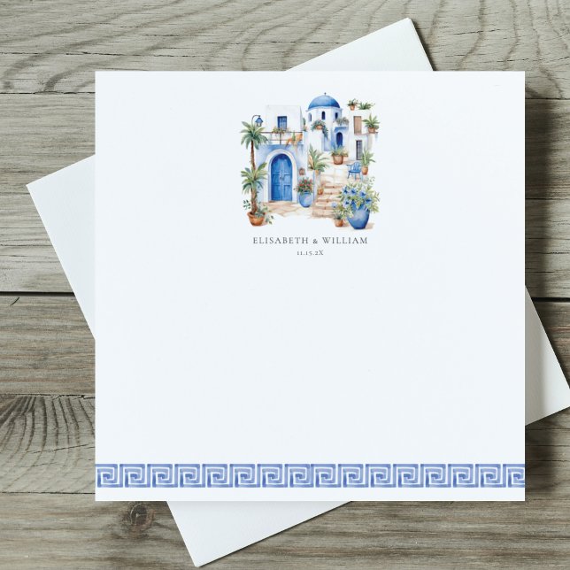 Pequeña Tarjeta de personalizado Boda Santorini (Subido por el creador)