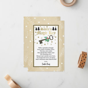 Pequeña Tarjeta de poema Magic Key de Santa Claus para Nav