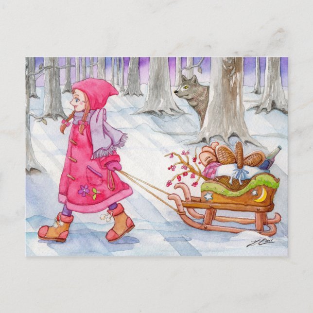 Pequeña tarjeta de poste de peaje roja (Anverso)