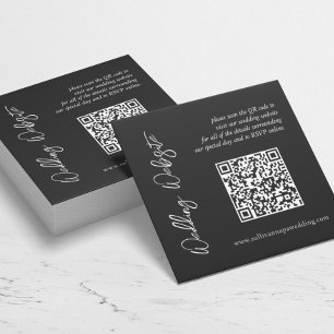Pequeña Tarjeta de presentación de sitio web de boda en bl