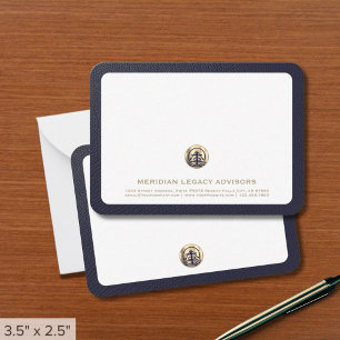 Pequeña Tarjeta de presentación del logotipo de oro profes