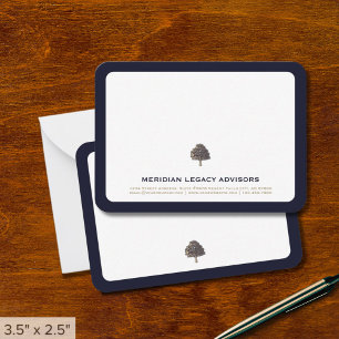 Pequeña Tarjeta de presentación del logotipo del árbol de 