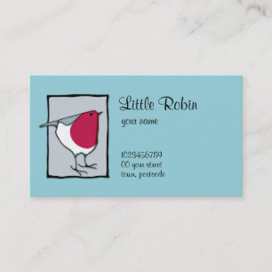 Pequeña tarjeta de presentación gris Robin