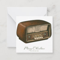 Tarjeta de presupuesto de Navidad de radio clásica