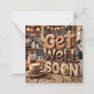 Pequeña Tarjeta de Pronta Recuperación para amante del caf