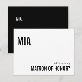 Pequeña Tarjeta de propuesta de Matrón de tipografía simpl