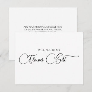 Pequeña Tarjeta de propuesta de niña de las flores con gui