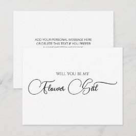 Pequeña Tarjeta de propuesta simple y elegante para niña d