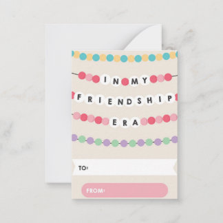 Pequeña Tarjeta de Pulsera de Amistad para San Valentín en