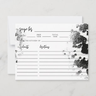 Pequeña Tarjeta de Receta de Ducha Occidental para Novias 