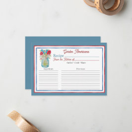 Pequeña Tarjeta de receta de Garden Americana