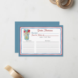 Pequeña Tarjeta de receta de Garden Americana