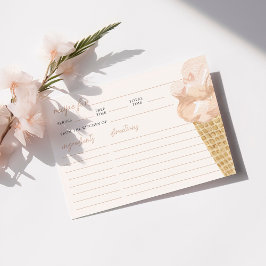 Pequeña Tarjeta de receta moderna de helado de verano de d